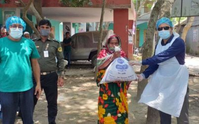 নাগরপুর  দপ্তিয়র ইউনিয়নে কর্মহীনদের মাঝে ত্রান বিতরন