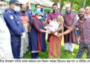 মুলাদী উপজেলা সমিতির ঢাকার ত্রাণ বিতরণ