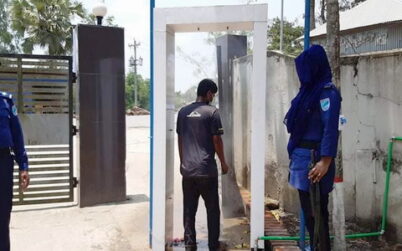 নাগরপুর থানায় করোনা মোকাবেলায় জীবাণুমুক্তকরন গেইট স্থাপন 