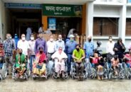 ঠাকুরগাঁওয়ে প্রতিবন্ধী শিক্ষার্থীকে হুইল চেয়ার বিতরণ