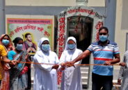 দিনাজপুর সেন্ট ফ্রান্সিস্ জেভিয়ার হাই স্কুলে জীবাণুনাশক টানেলের উদ্বোধন