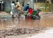 রায়পুরায় রাস্তা সংস্কারে ধীরগতিতে জনদূর্ভোগ চরমে