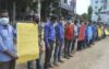 দিনাজপুরে ১০ দফা দাবীতে প্রান-আরএফএল গ্রুপের  কর্মচারীদের মানববন্ধন