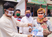 সরিষাবাড়ীতে করোনা সচেতনতায় যুবলীগের মাস্ক ও লিফলেট বিতরন