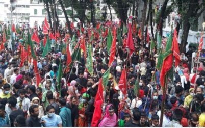 নিষেধাজ্ঞা অমান্য করে রাজধানীতে তাজিয়া মিছিল