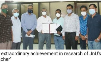 An extraordinary achievement in research of JnU’s Teacher”